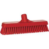 Deck & Wall Scrub Brush, Stiff Bristles, 12", Polyester, Red Equipment World