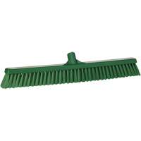 Combo Bristle Push Broom, Coarse/Fine Bristles, 24", Polyester, Green Equipment World
