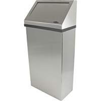 Wall Mounted Waste Receptacle, Stainless Steel, 13.2 US gal. Equipment World