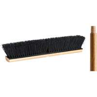 Balai-brosse avec manche, 18", Moyen, Soies Tampico Equipment World