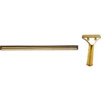 Window Squeegee with Handle, 12", Rubber, Brass Frame Equipment World