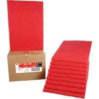 Tampon de nettoyage pour tapis, 14" x 20", Lustrage/Nettoyage, Rouge Equipment World