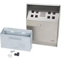 Cendrier, Montage mural, Acier inoxydable, Capacit&eacute; 1.6 Litres, Hauteur 13-4/5" Equipment World