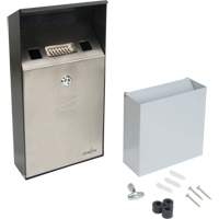 Smoking Receptacle, Wall-Mount, Stainless Steel, 1 Litre Capacity, 11-4/5" Height Equipment World