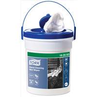 Hand Cleaning Wet Wipe Bucket, 58 Wipes, 10-3/5" x 10-3/5" Equipment World