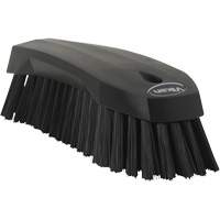 Large Angled Hand Brush, Stiff Bristles, 8" Long, Black Equipment World