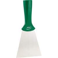 Handle-Mounted Stainless Steel Scraper, Green, 4" W x 8" L Equipment World