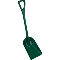One-Piece Metal Detectable Shovel, 10" x 14" Blade, 37-1/2" Length, Plastic, Green Equipment World