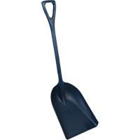 One-Piece Metal Detectable Shovel, 13-3/4" x 17" Blade, 42-1/2" Length, Plastic, Blue Equipment World