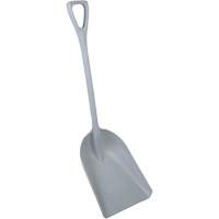 One-Piece Metal Detectable Shovel, 13-3/4" x 17" Blade, 42-1/2" Length, Plastic, Grey Equipment World