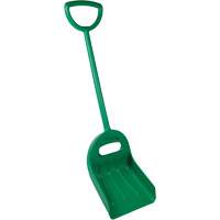 Double Grip Wide Shovel, 14" x 18" Blade, 47-1/2" Length, Plastic, Green Equipment World