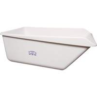 Angled Dump Tub with Drain, Plastic, White Equipment World