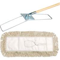 Break-Ezy Dust Mop System, Tie-On Style, Cotton, 36" L x 5" W Equipment World