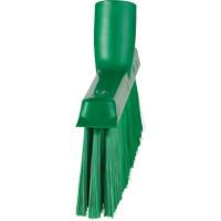 Dustpan Broom with Angled Thread, Medium Bristles, 10", Polyester, Green Equipment World