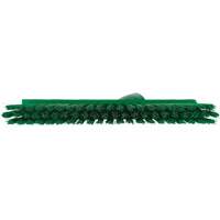 Dustpan Broom with Angled Thread, Medium Bristles, 10", Polyester, Green Equipment World