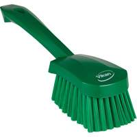 Brosse &agrave; r&eacute;curer avec manche court, Soies Doux, Longueur de 10-1/2", Vert Equipment World