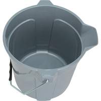 Seau rond avec bec verseur, Capacit&eacute; de 2,64 gal. US (10,57 pintes), Gris Equipment World
