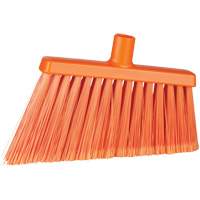 Angle Head Broom, Stiff/Split Bristles, 11-2/5", Polyester/Polypropylene/PVC/Synthetic, Orange JP824 | Equipment World