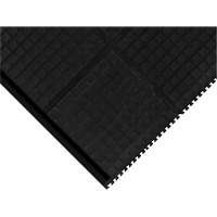 Hog Heaven&reg; Modular Tile 18"  - Corner, Corrugated, 3-1/3' x 3-1/3' x 3/4", Black, Nitrile Equipment World