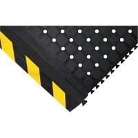 Hog Heaven&reg; Drainable Linkable Mat - Middle, Corrugated, 3' x 3-2/3' x 3/4", Black/Yellow, Nitrile Equipment World