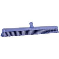 Heavy-Duty Push Broom, Fine/Stiff Bristles, 24", Purple JQ219 | Equipment World