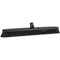 Heavy-Duty Push Broom, Fine/Stiff Bristles, 24", Black JQ221 | Equipment World