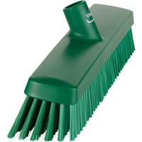Push Broom Head, Fine/Stiff Bristles, 16-1/2", Polyester/Polypropylene, Green Equipment World