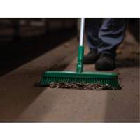 Push Broom Head, Fine/Stiff Bristles, 16-1/2", Polyester/Polypropylene, Green Equipment World
