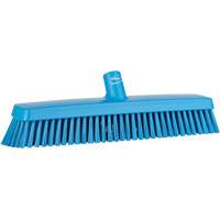 Push Broom Head, Fine/Stiff Bristles, 16-1/2", Polyester/Polypropylene, Blue Equipment World