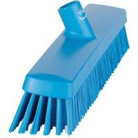 Push Broom Head, Fine/Stiff Bristles, 16-1/2", Polyester/Polypropylene, Blue Equipment World