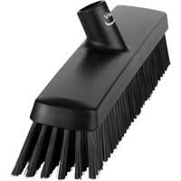 Push Broom Head, Fine/Stiff Bristles, 16-1/2", Polyester/Polypropylene, Black Equipment World