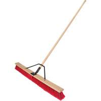Push Broom with Braced Handle, 36", Medium, PVC Bristles Equipment World
