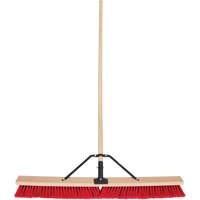 Push Broom with Braced Handle, 36", Medium, PVC Bristles Equipment World