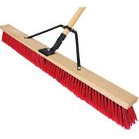 Push Broom with Braced Handle, 36", Medium, PVC Bristles Equipment World
