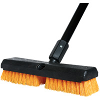 Cleaning Brush with Handle, 10" L, Polypropylene Bristles, Black/Red Equipment World