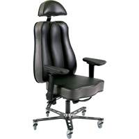Synergo II 24h Ergonomic Chair, Vinyl, Black/Grey, 350 lbs. Capacity Equipment World