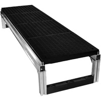 FOUNDATION Smooth Modular Aluminum Work Platform Kit, 18" W x 72" D, 400 lbs. Capacity, All-Welded Equipment World
