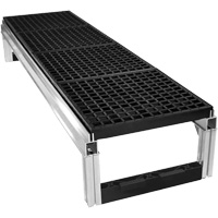 FOUNDATION Open Drainage Modular Aluminum Work Platform Kit, 18" W x 72" D, 400 lbs. Capacity, All-Welded Equipment World
