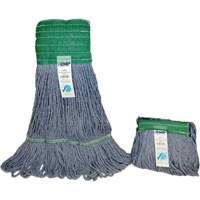 Wide-Band Mop Head, Antimicrobial/Floor Finishing/Specialty, Cotton/Rayon/Synthetic, Loop Style Equipment World