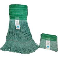 Wide-Band Mop Head, Antimicrobial/Floor Finishing/Specialty, Cotton/Rayon/Synthetic, Loop Style Equipment World