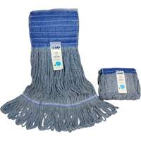 Wide-Band Mop Head, Antimicrobial/Floor Finishing/Specialty, Cotton/Rayon/Synthetic, Loop Style Equipment World