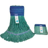 Wide-Band Mop Head, Antimicrobial/Floor Finishing/Specialty, Cotton/Rayon/Synthetic, Loop Style Equipment World
