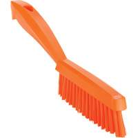 Narrow Hand Brush with Short Handle, Extra Stiff Bristles, 11-4/5" Long, Orange Equipment World