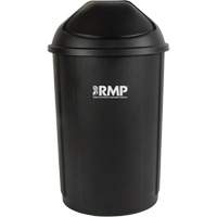 Half-Round Garbage Bin with Lid, Polyethylene, 21 US gal. Equipment World