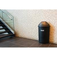 Half-Round Garbage Bin with Lid, Polyethylene, 21 US gal. Equipment World
