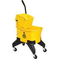 Seau & essoreuse pour vadrouille Grizzly, Pression vers le bas, 8 gal. US (32 pintes), Jaune Equipment World