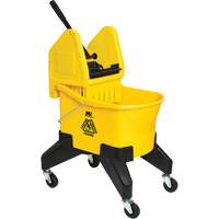 Seau & essoreuse pour vadrouille Grizzly, Pression lat&eacute;rale, 8 gal. US (32 pintes), Jaune Equipment World