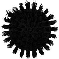HyDrive Round Drill Brush, Extra Stiff Bristles, 3-1/10" Long, Black Equipment World