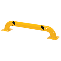 Garde-corps &agrave; profil bas pour rayonnages, 4' la x 0,75' h, Jaune Equipment World