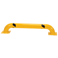 Garde-corps &agrave; profil bas pour rayonnages, 4' la x 0,75' h, Jaune Equipment World